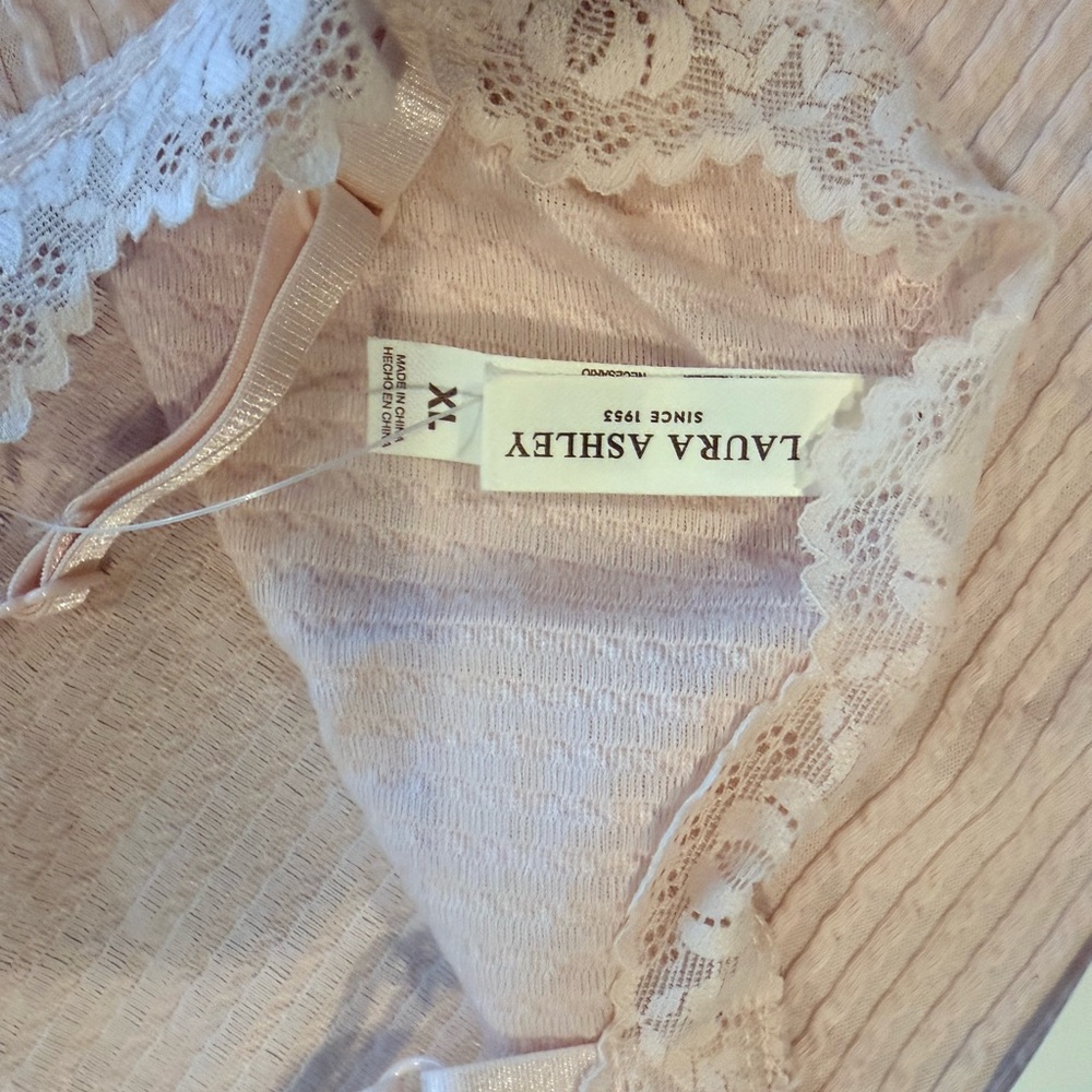 Laura Ashley Pink Striped Pajama Set - Picture 6 of 6